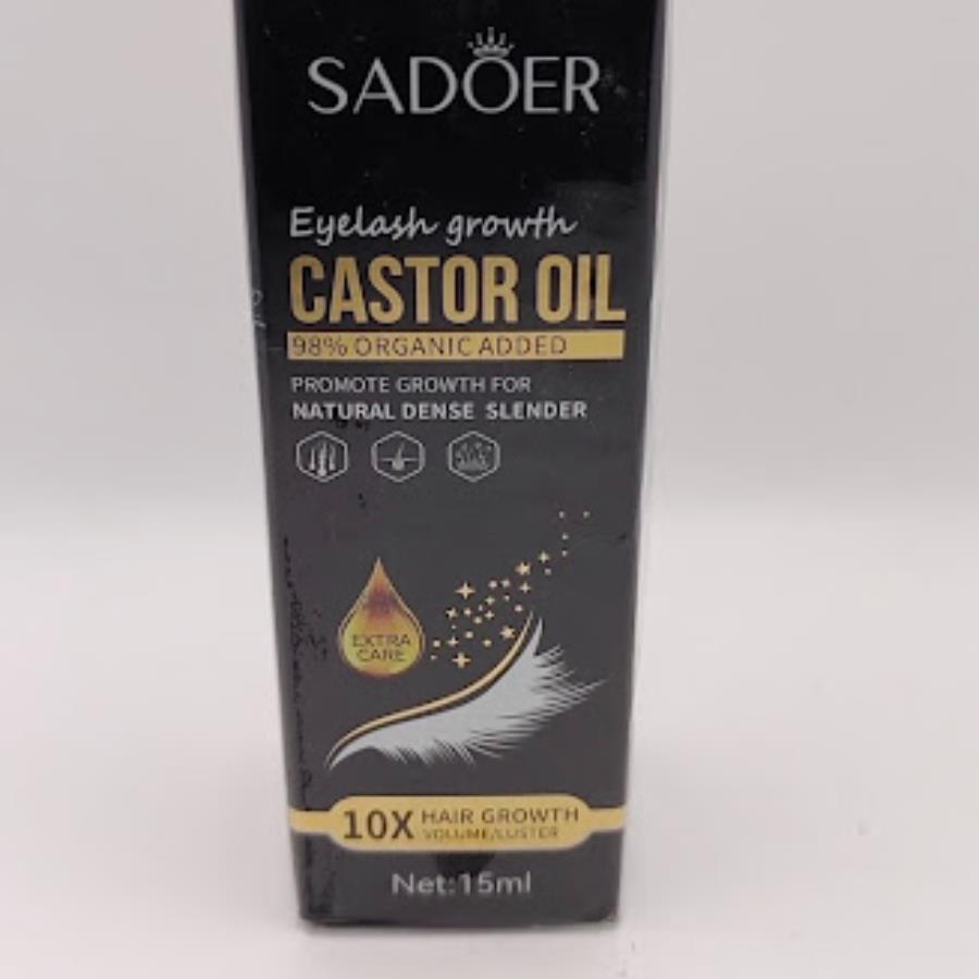 Sadoer Castor Oil Eyelash Growth – Aceite de Ricino para Crecimiento de Pestañas y Cejas (15 ml)